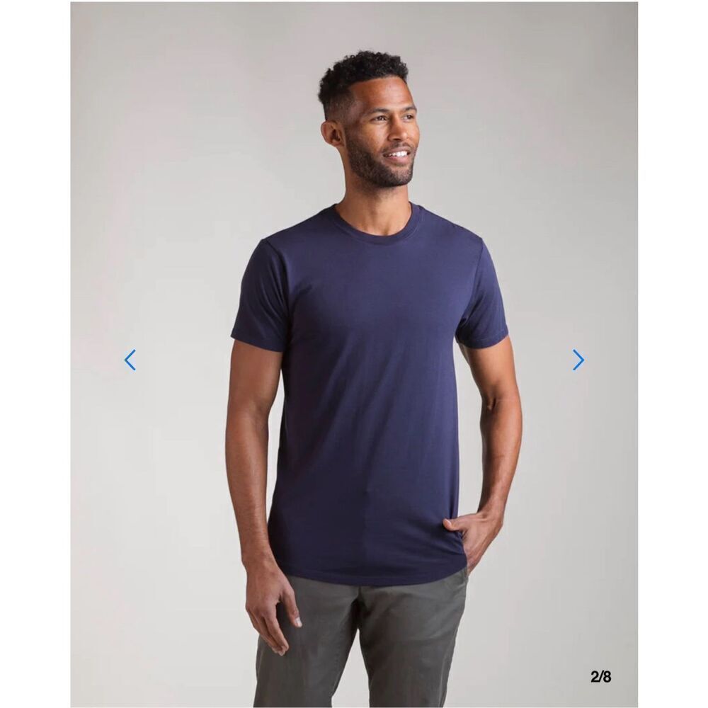 Sewn West Men's Blue Short-Sleeve Crew Neck T-Shirt Size 2XL NWT - Picture 2 of 11